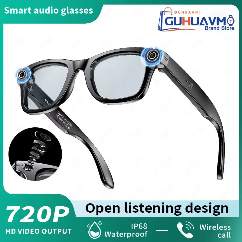 Intelligent AI Glasses 800W Pixel Camera HD 6K Video Recording AI Translation Music Control Intelligent Wearable Device