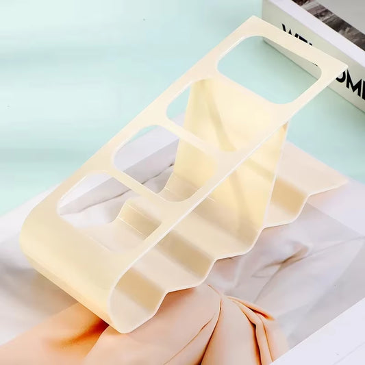 4-Slot Remote Control Holder Durable Plastic Desk Organizer Ergonomic Space Saving for TV Home Office Multipurpose Storage Rack